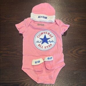Converse Pink All Star Baby Set